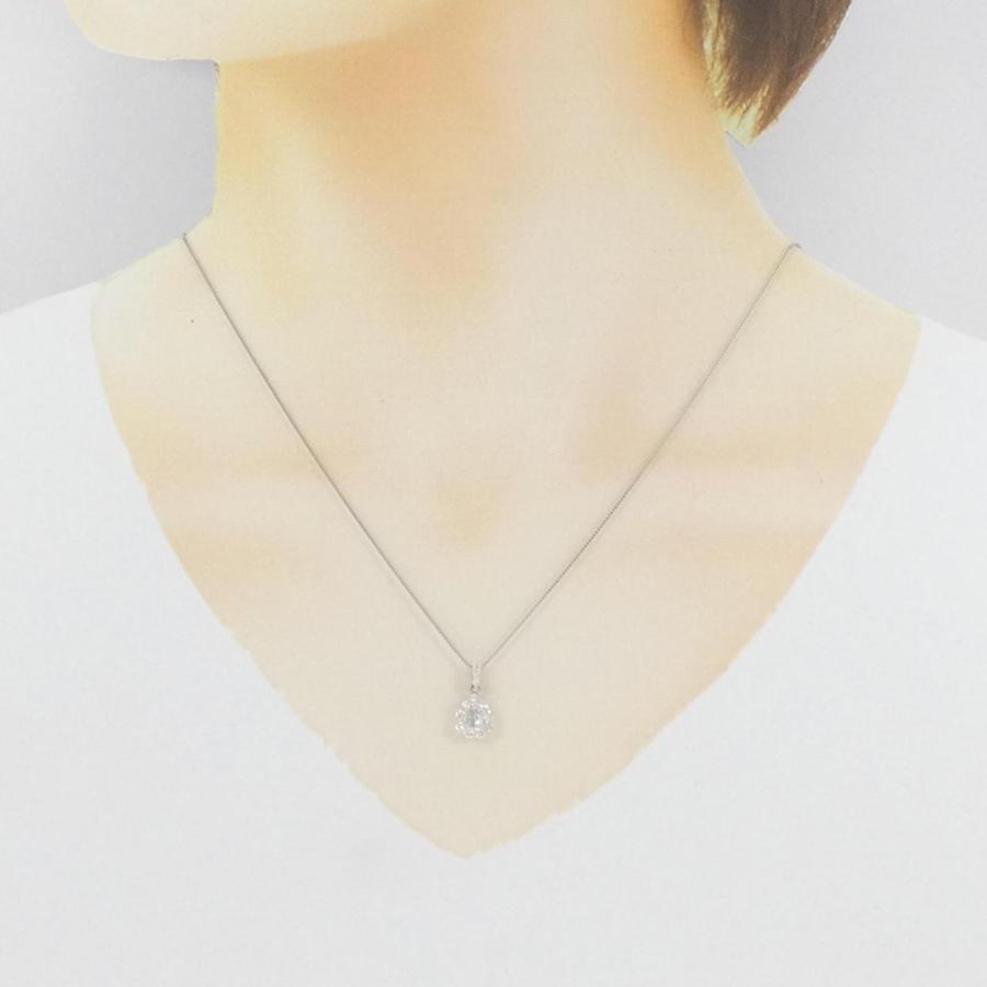 【新品】PT ダイヤモンド ネックレス 0.12CTの画像