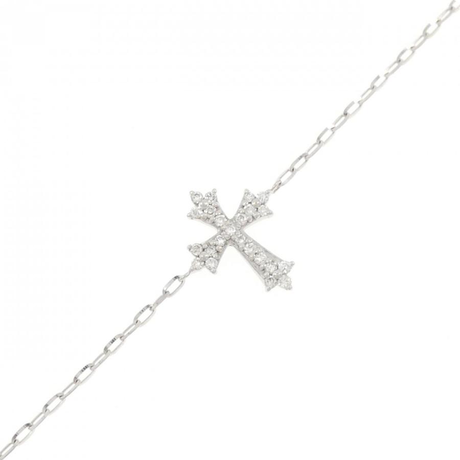 K18WG クロス ダイヤモンド ブレスレット 0.20CT : KOMEHYO  