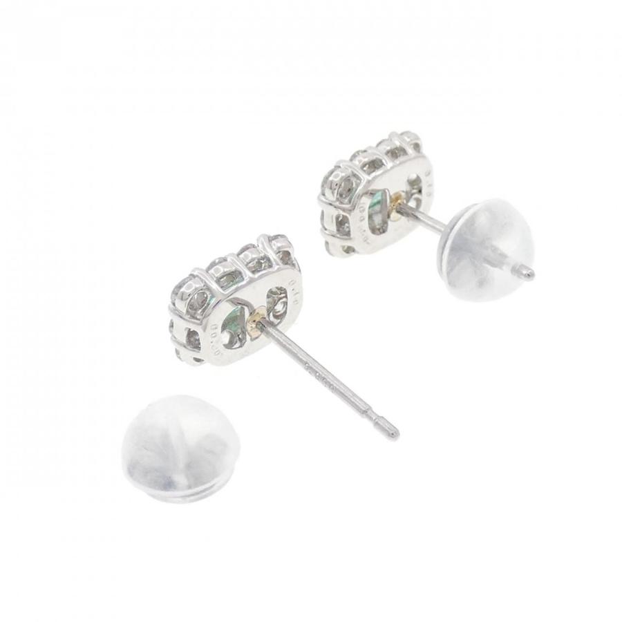 【新品】PT900 エメラルド ピアス 0.20CTの画像