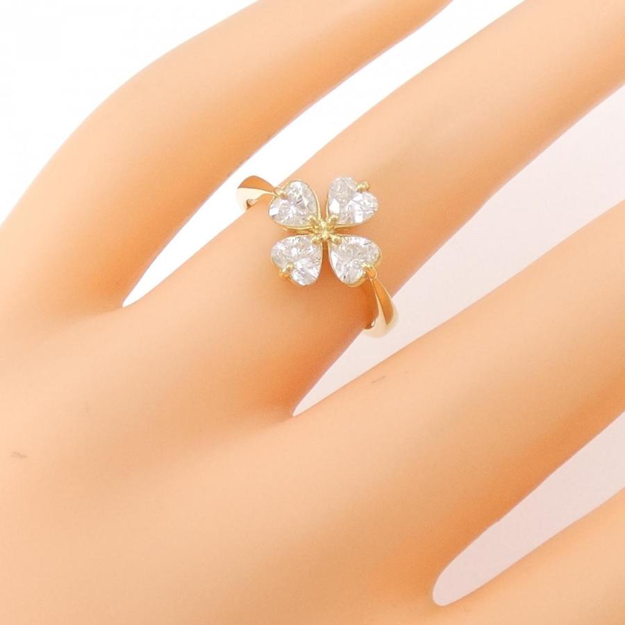 新品】K18YG ダイヤモンド リング 1.013CT F SI1 ハートシェイプ 
