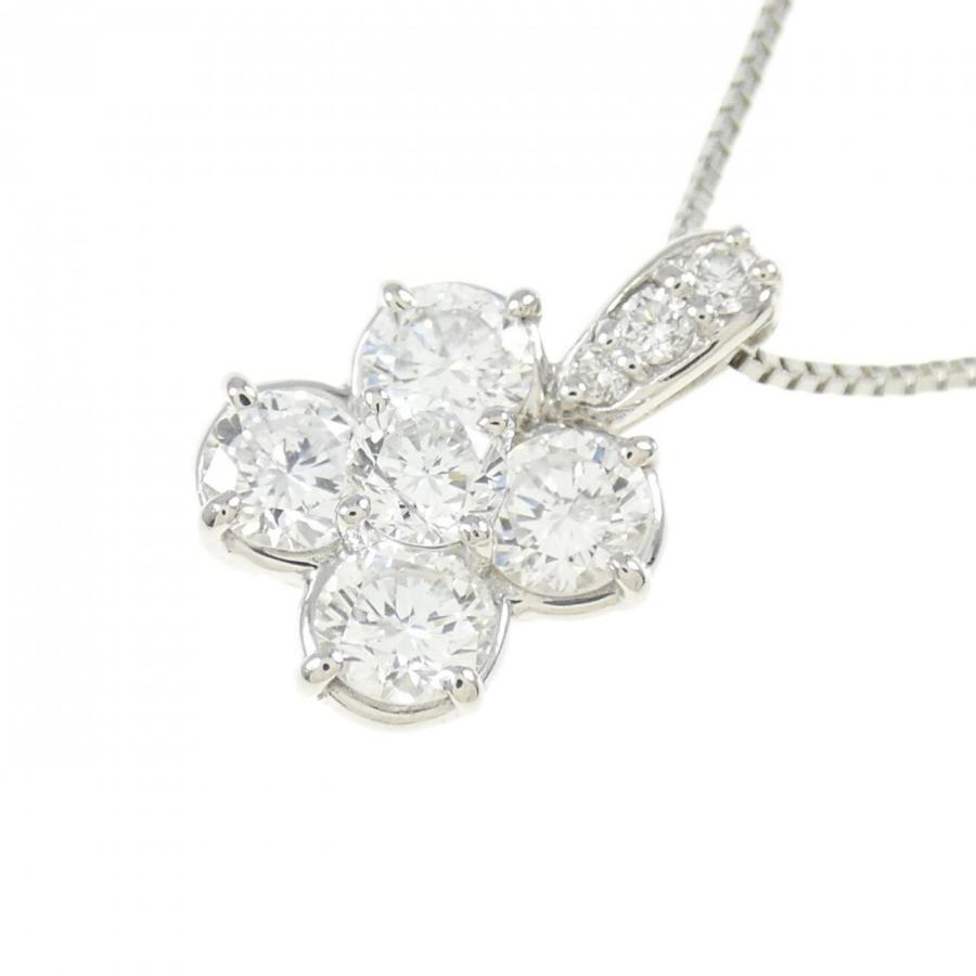 PT900/PT850 フラワー ダイヤモンド ネックレス 1.00CT : KOMEHYO