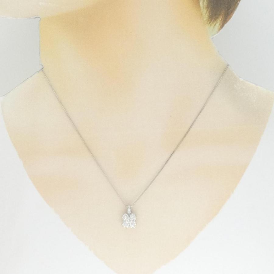 PT900/PT850 フラワー ダイヤモンド ネックレス 1.00CT : KOMEHYO
