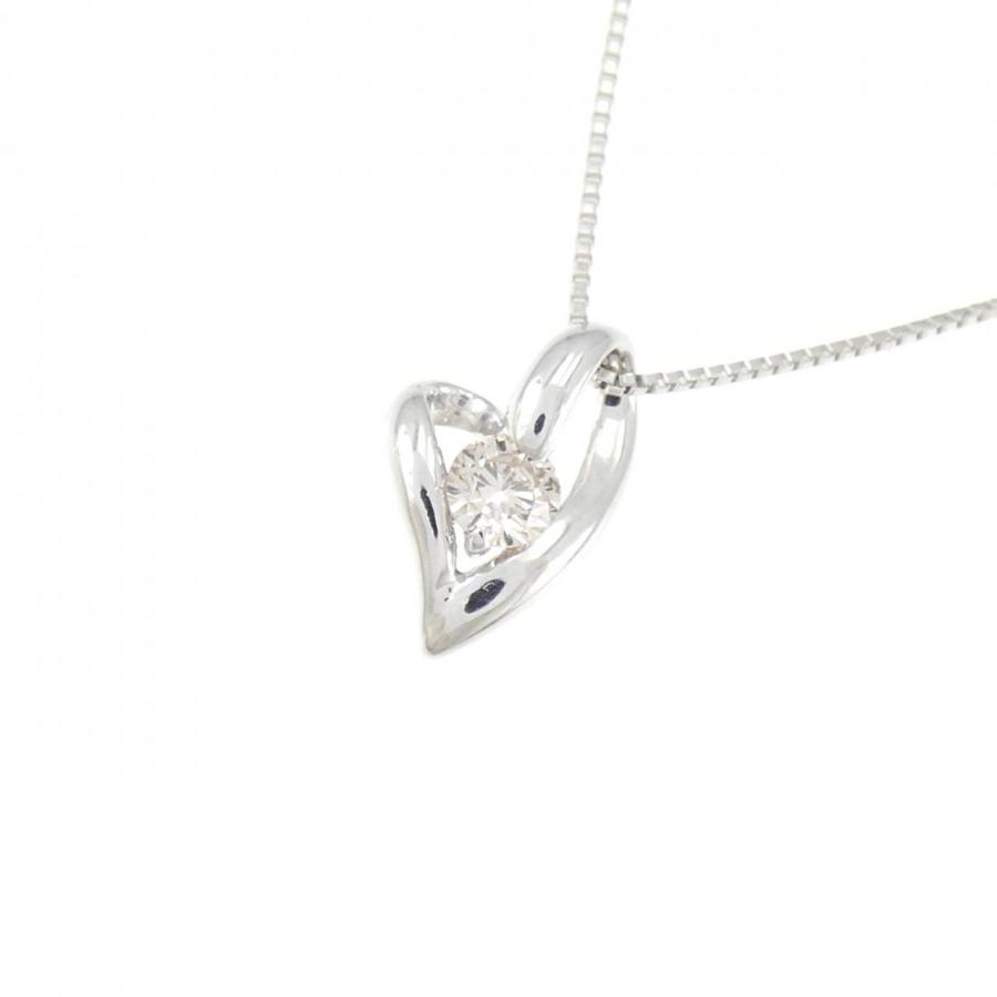 K18WG ハート ダイヤモンド ネックレス 0.10CT : KOMEHYO ONLINESTORE 