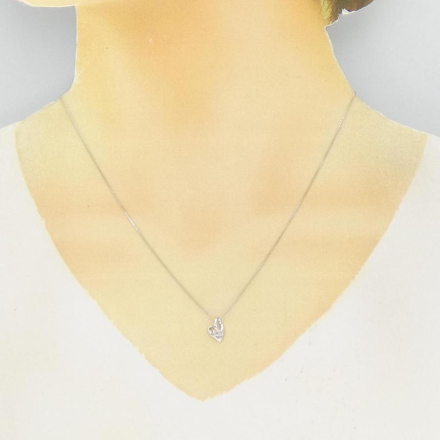K18WG ハート ダイヤモンド ネックレス 0.10CT : KOMEHYO ONLINESTORE 