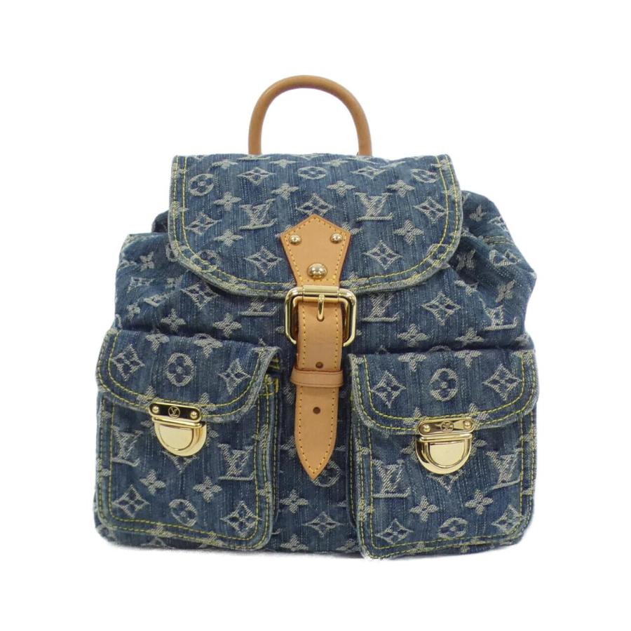 【美品】LOUIS VUITTON モノグラム　デニム　サックアド　M95056 美品】LOUIS VUITTON モノグラム デニム サックアド M95056