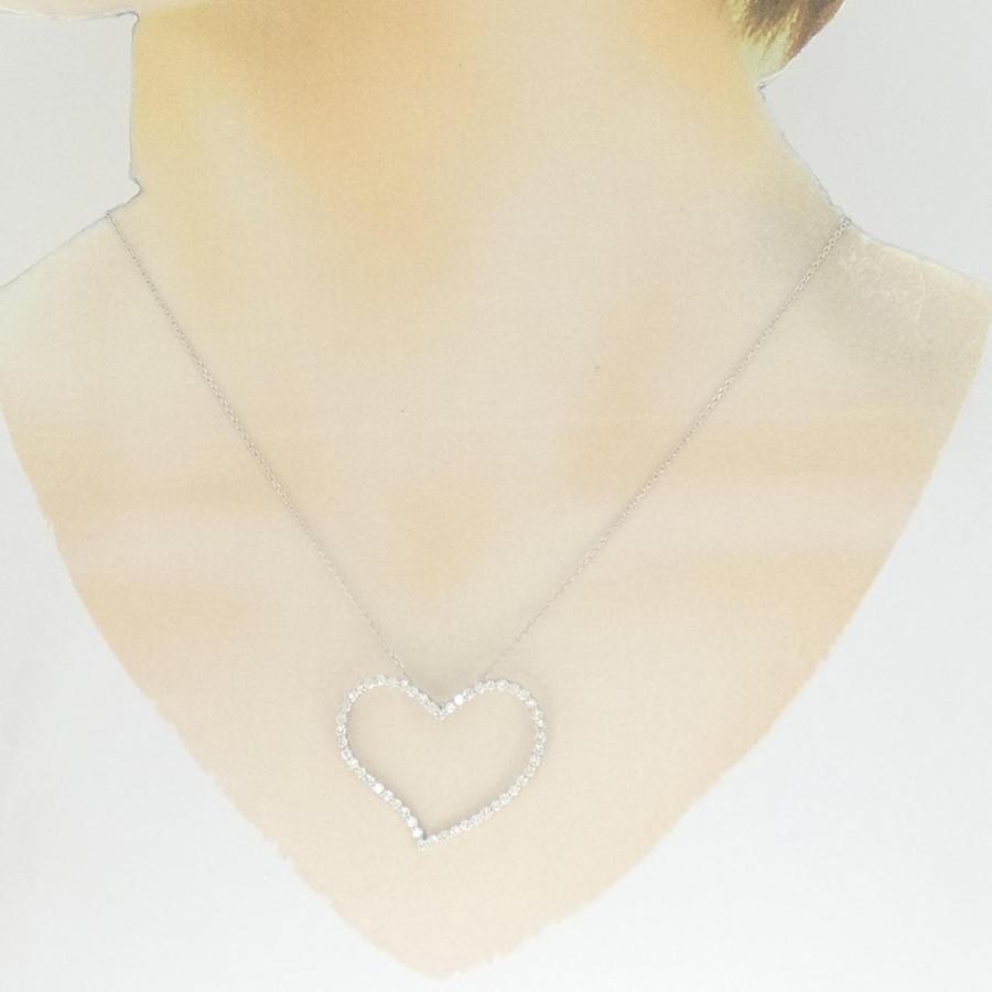 K18WG ハート ダイヤモンド ネックレス 1.00CT : KOMEHYO ONLINESTORE 