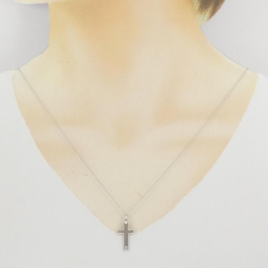 K14WG/K10WG クロス ダイヤモンド ネックレス : KOMEHYO ONLINESTORE
