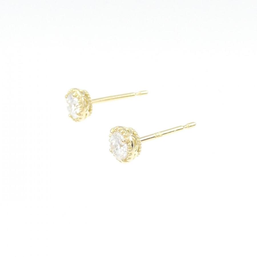 リメイク】K18YG/ST ダイヤモンド ピアス 0.202CT 0.216CT G SI1 Good 