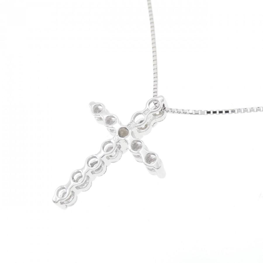 K18WG クロス ダイヤモンド ネックレス 0.5CT : KOMEHYO ONLINESTORE 