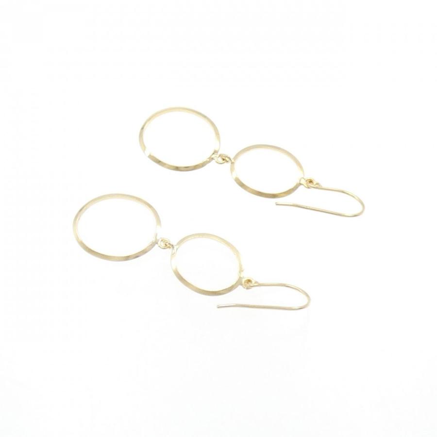 新品】K18YG ピアス 新品♡ K18YG 約1.5mm×10mmフープピアス 18金ピアス