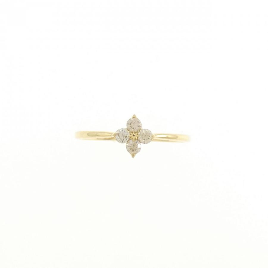 新品】K18YG フラワー ダイヤモンド リング 0.15CT : KOMEHYO