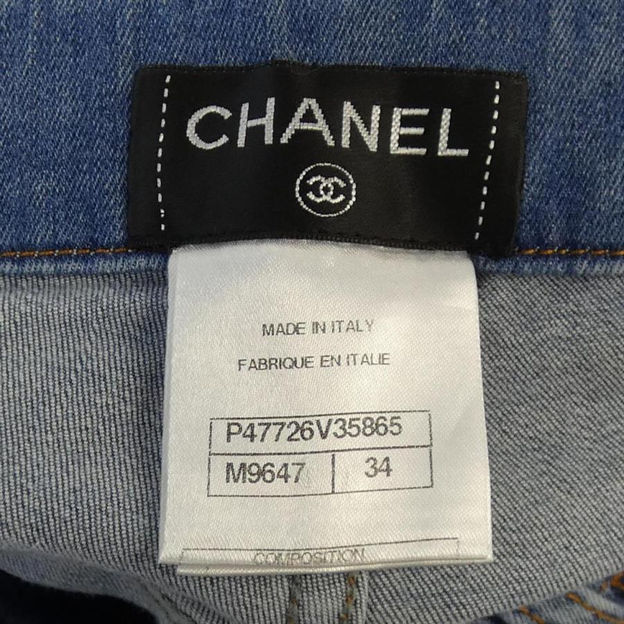 CHANEL ジーンズ CHANEL CCロゴ デニム ジーンズ ワイドタイプ (CHANEL/デニム