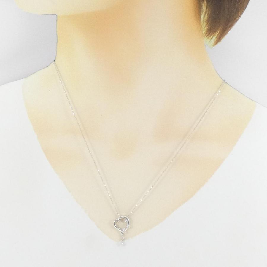 K18WG ハート ダイヤモンド ネックレス 0.15CT 楽天市場】K18WG【0.15 