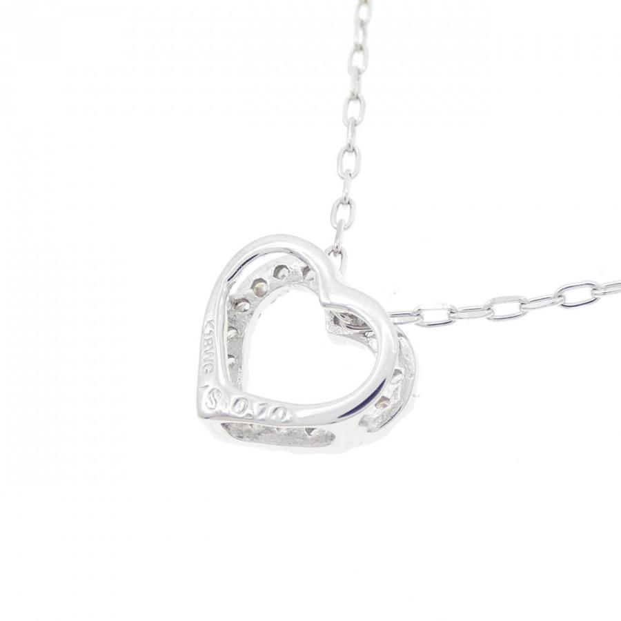 K18WG ハート ダイヤモンド ネックレス 0.10CT : KOMEHYO ONLINESTORE 