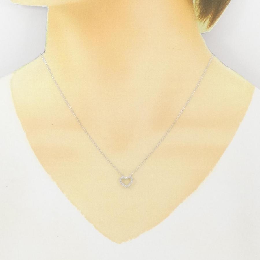 K18WG ハート ダイヤモンド ネックレス 0.10CT : KOMEHYO ONLINESTORE 