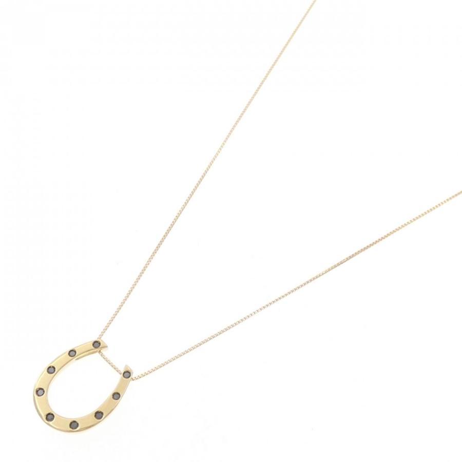 K18YG ホースシュー ダイヤモンド ネックレス | ete bijoux 