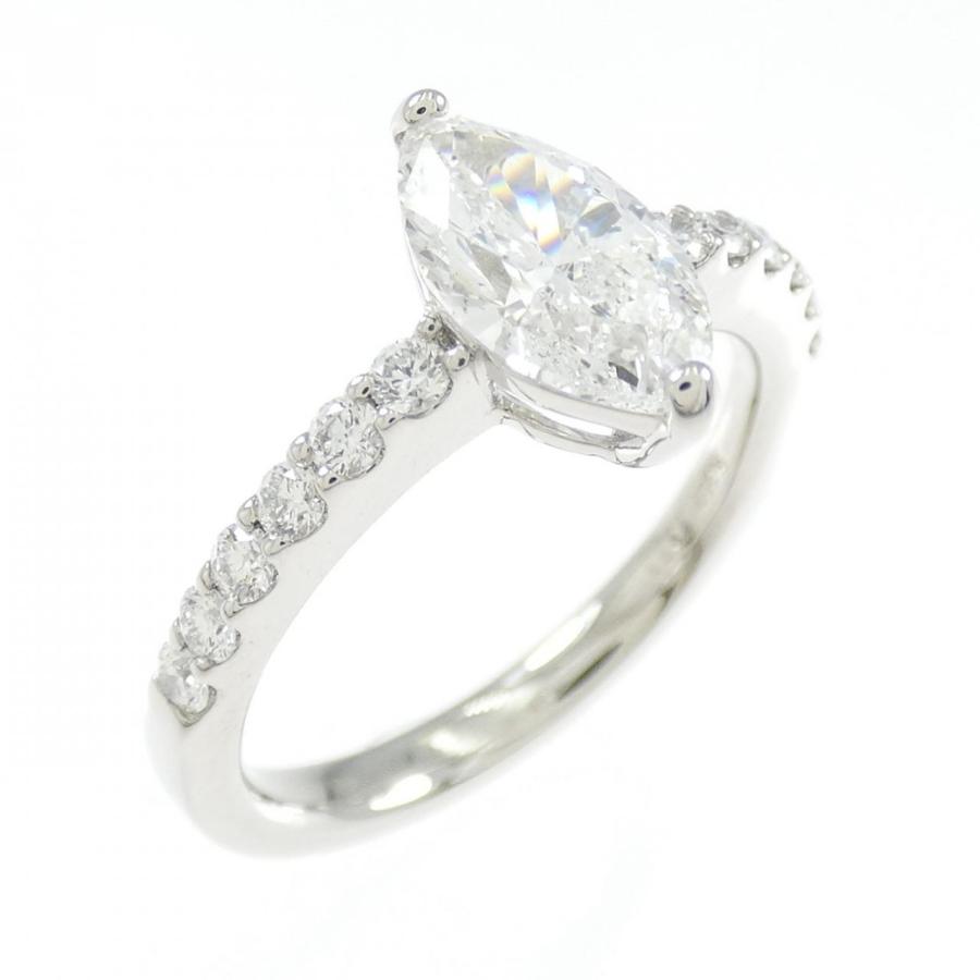 リメイク】PT900 ダイヤモンド リング 1.011CT D SI2 マーキスカット