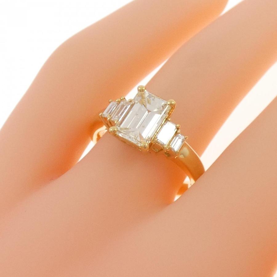 リメイク】K18YG ダイヤモンド リング 1.548CT VLY SI1 エメラルド 