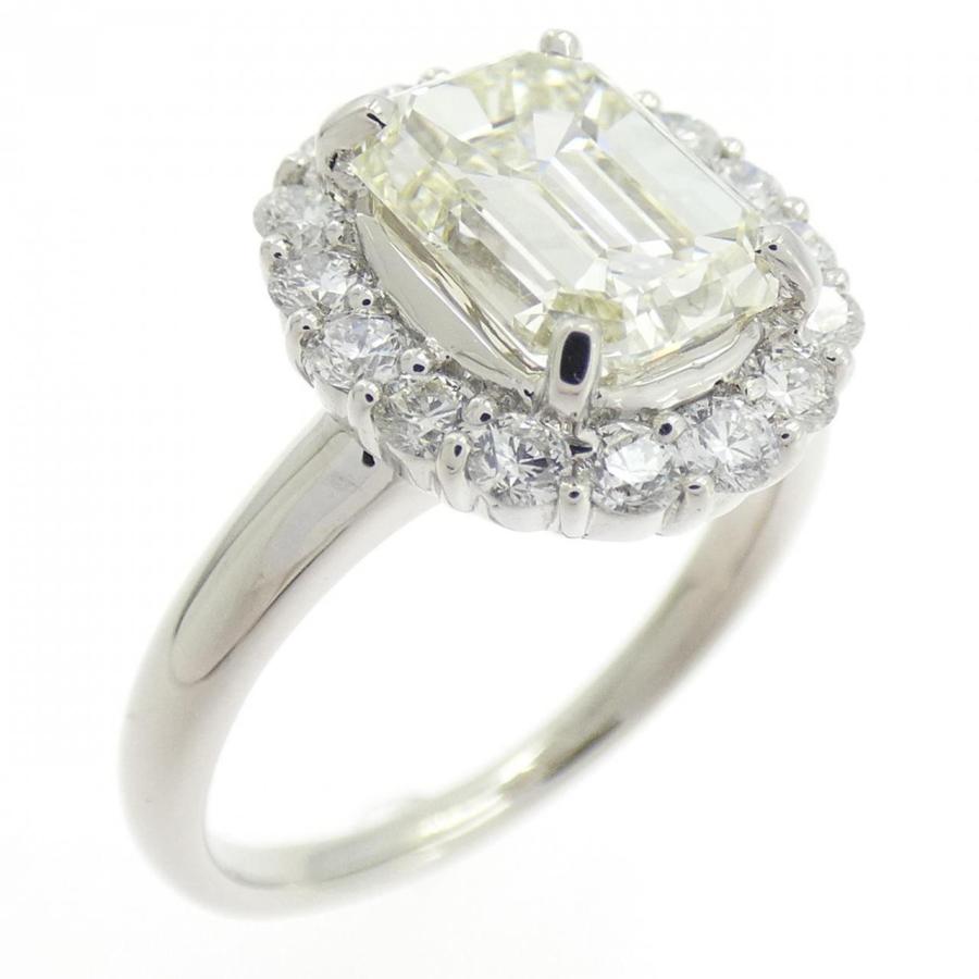 リメイク】PT900 ダイヤモンド リング 2.038CT M VS1 エメラルドカット