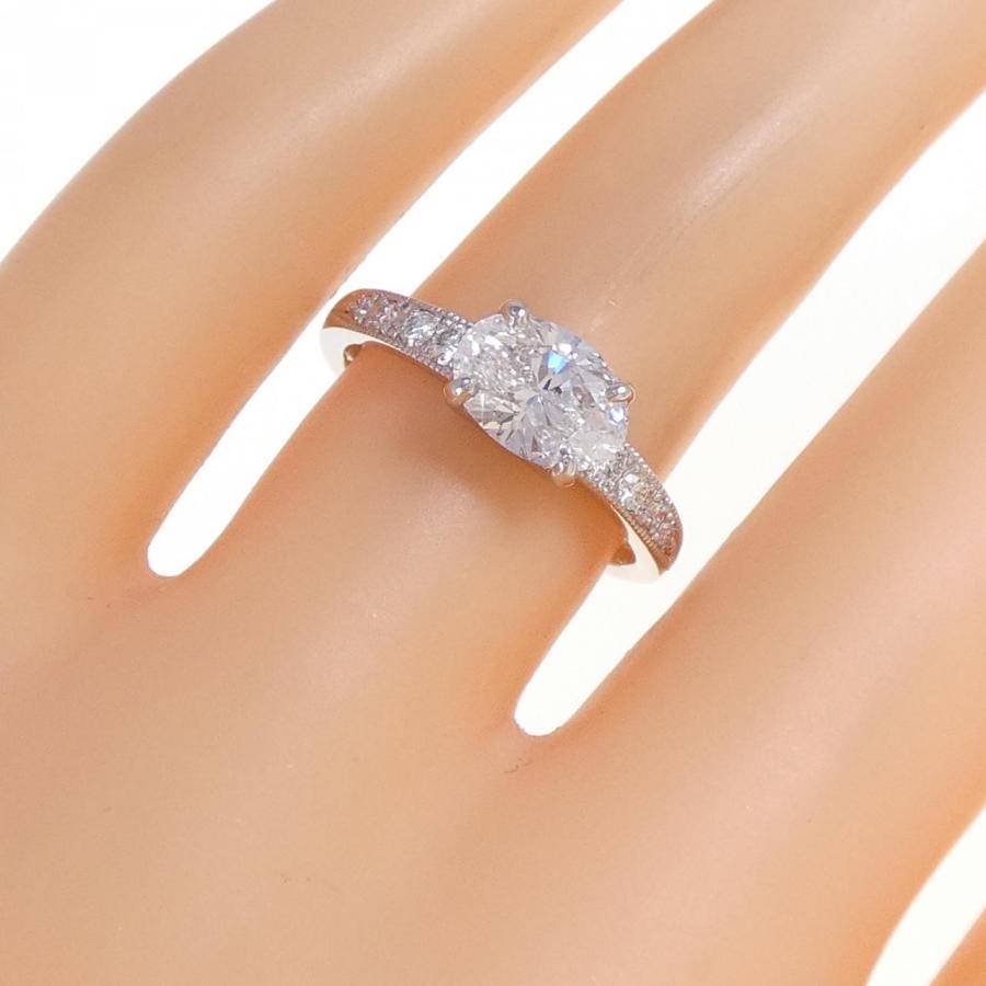リメイク】PT900 ダイヤモンド リング 1.122CT D SI2 オーバルカット