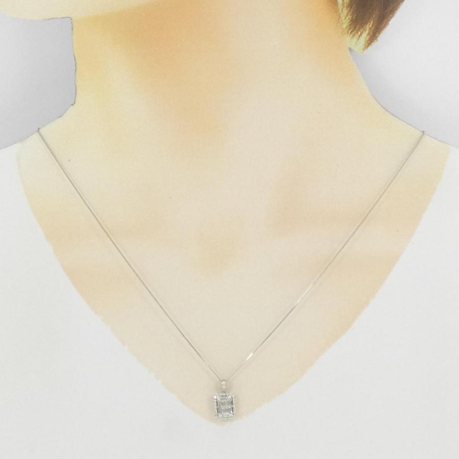 【新品】PT900/PT850 ダイヤモンド ネックレス 0.50CTの画像