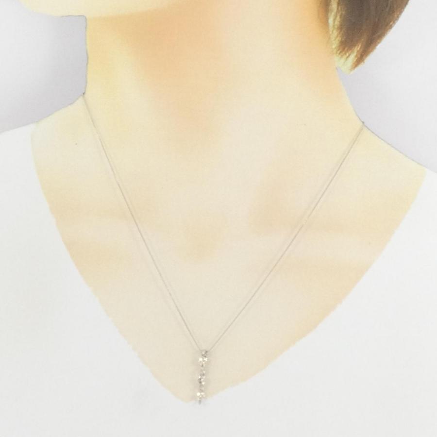 K18WG スリーストーン ダイヤモンド ネックレス 0.50CT : KOMEHYO 