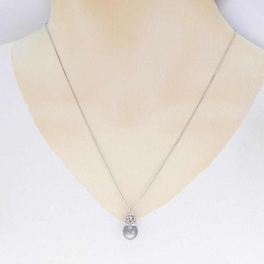 K18WG 黒蝶パール ネックレス 9.4mm : KOMEHYO ONLINESTORE Yahoo!店 