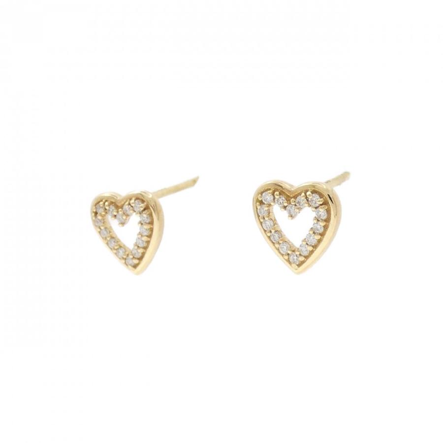 新品】K18YG ハート ダイヤモンド ピアス 0.08CT : KOMEHYO