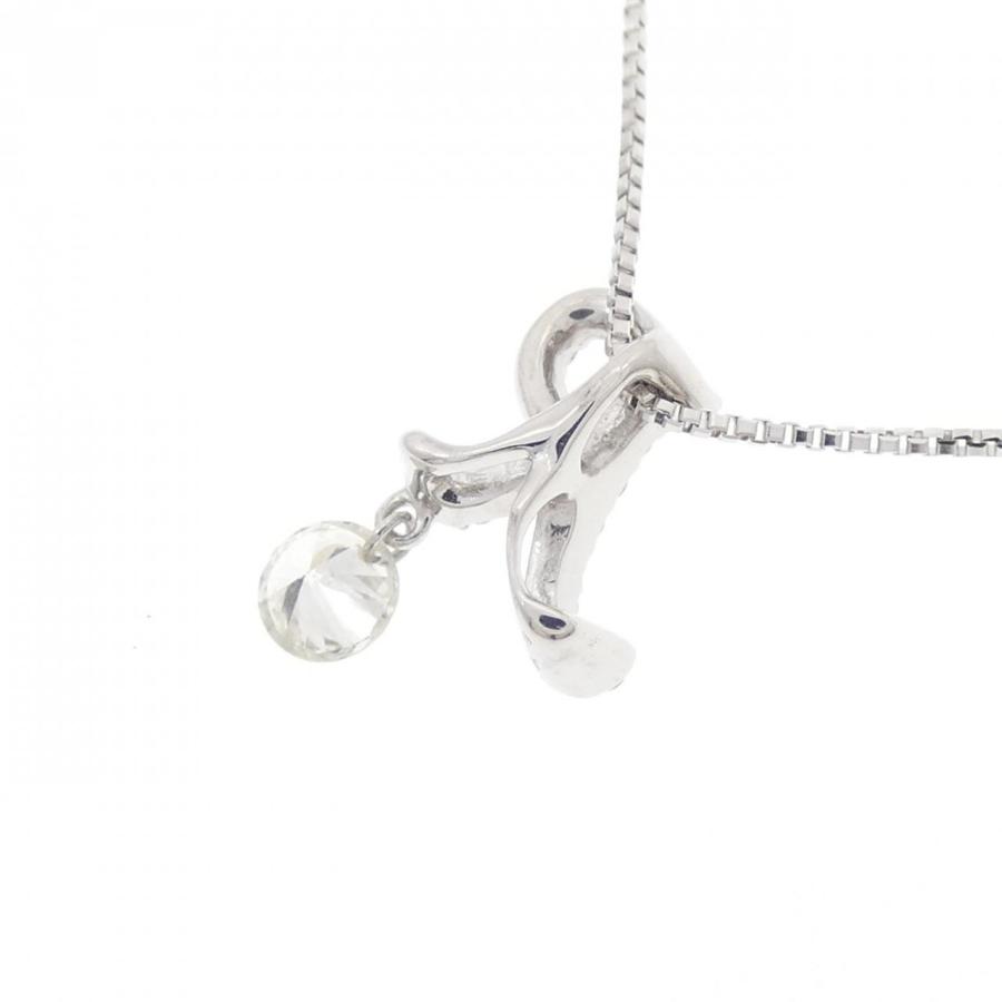 K18WG イニシャルR ダイヤモンド ネックレス 0.20CT : KOMEHYO 