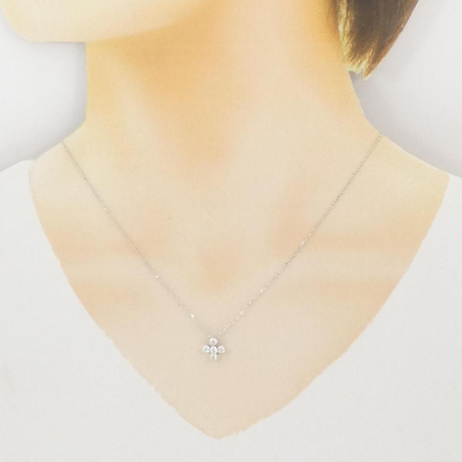 K18WG フラワー ダイヤモンド ネックレス 0.50CT : KOMEHYO 