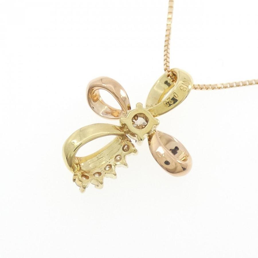 K18YG/K18PG ダイヤモンド ネックレス 0.20CT : KOMEHYO ONLINESTORE 