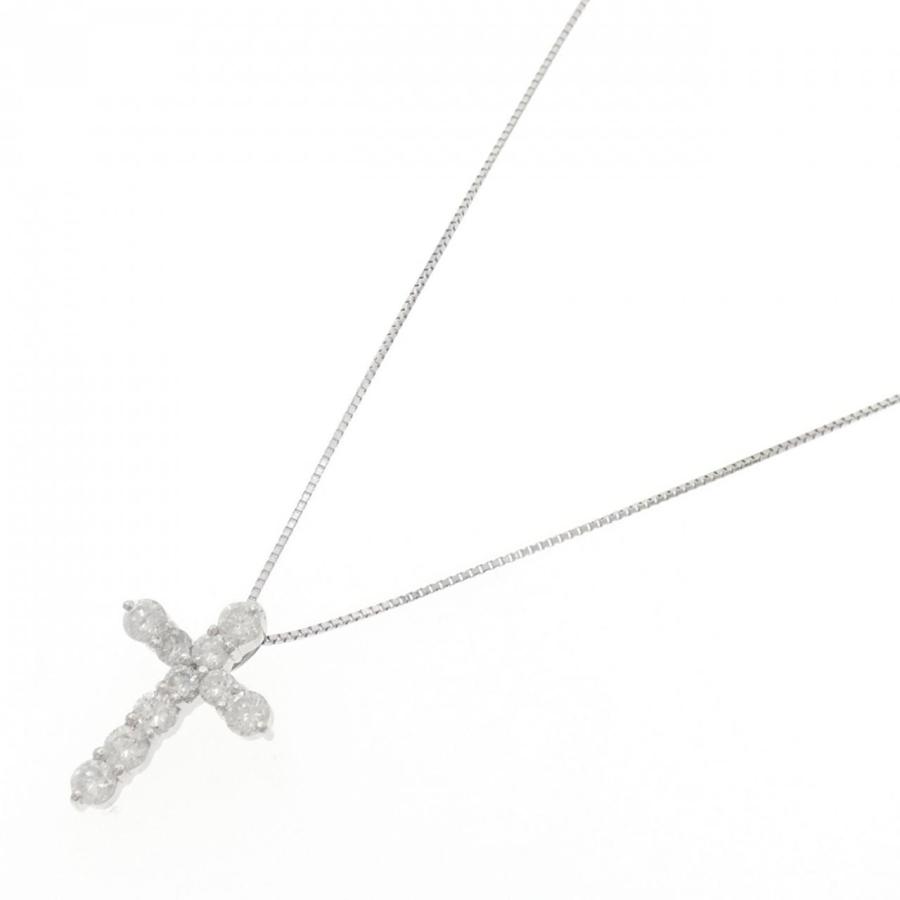 PT900/PT850 クロス ダイヤモンド ネックレス 1.00CT : KOMEHYO 