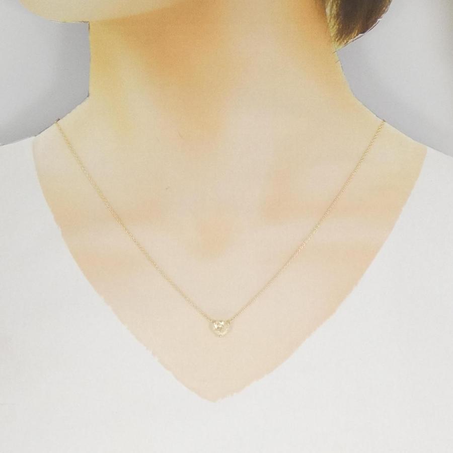 リメイク】K18YG ダイヤモンド ネックレス 1.003CT VLY SI2 ハート 