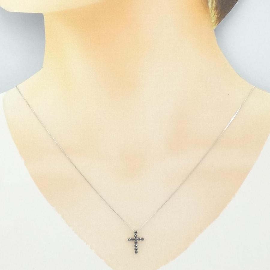 K18WG クロス ダイヤモンド ネックレス 0.30CT : KOMEHYO ONLINESTORE 
