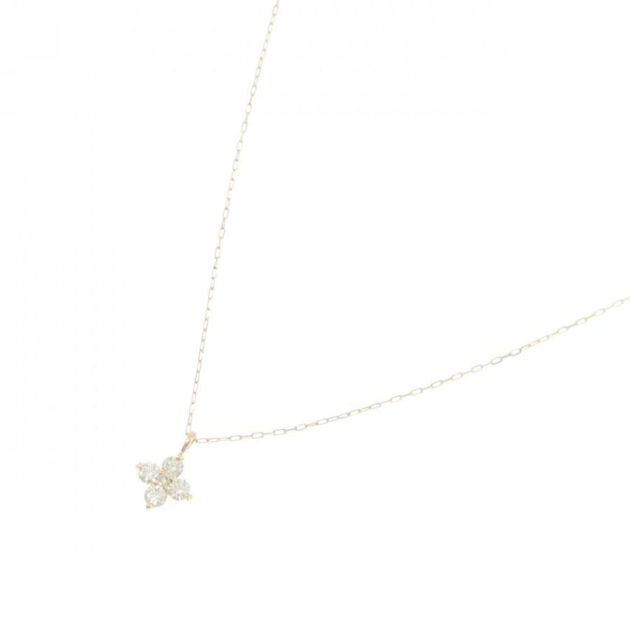 新品】K18YG フラワー ダイヤモンド ネックレス 0.10CT : KOMEHYO 