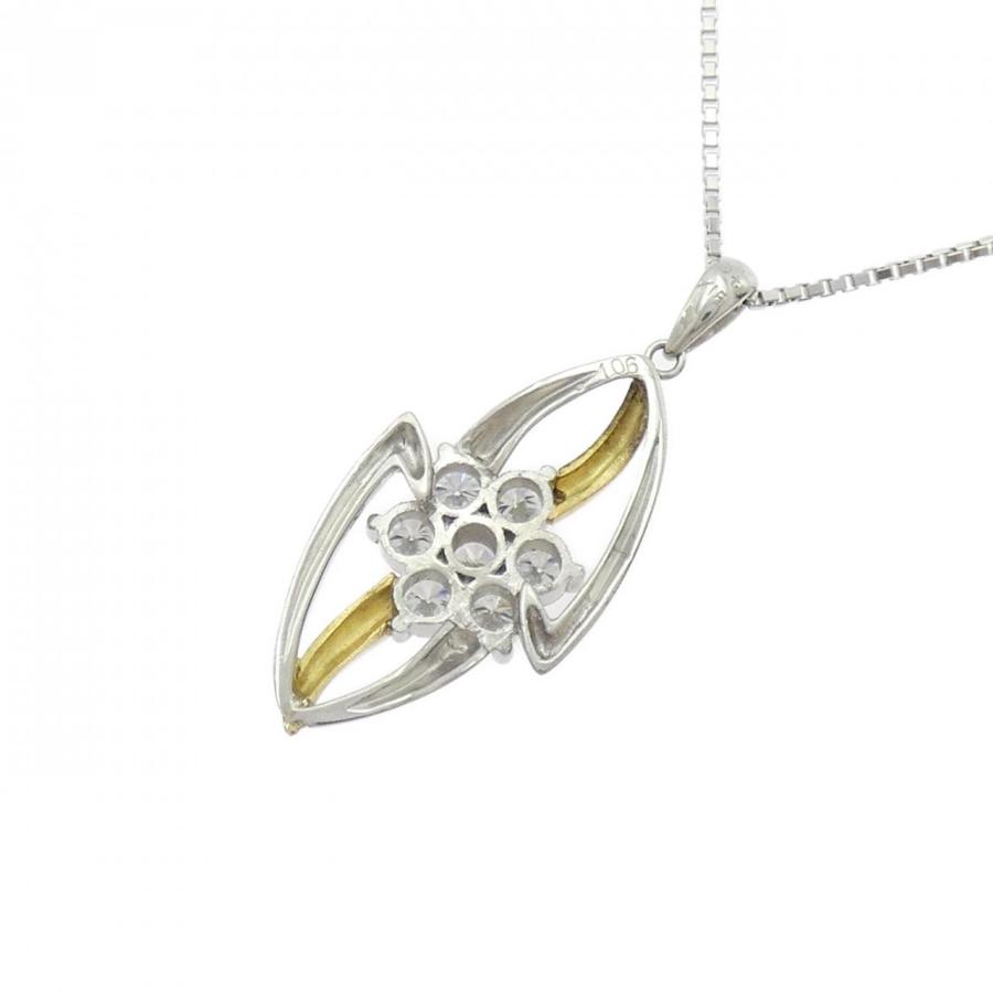 K18/PT/PT850 フラワー ダイヤモンド ネックレス 1.06CT : KOMEHYO 