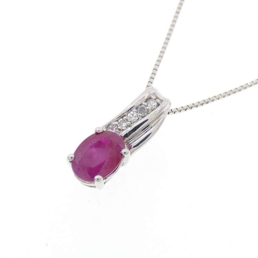 K18WG ルビー ネックレス : KOMEHYO ONLINESTORE Yahoo!店 - 通販