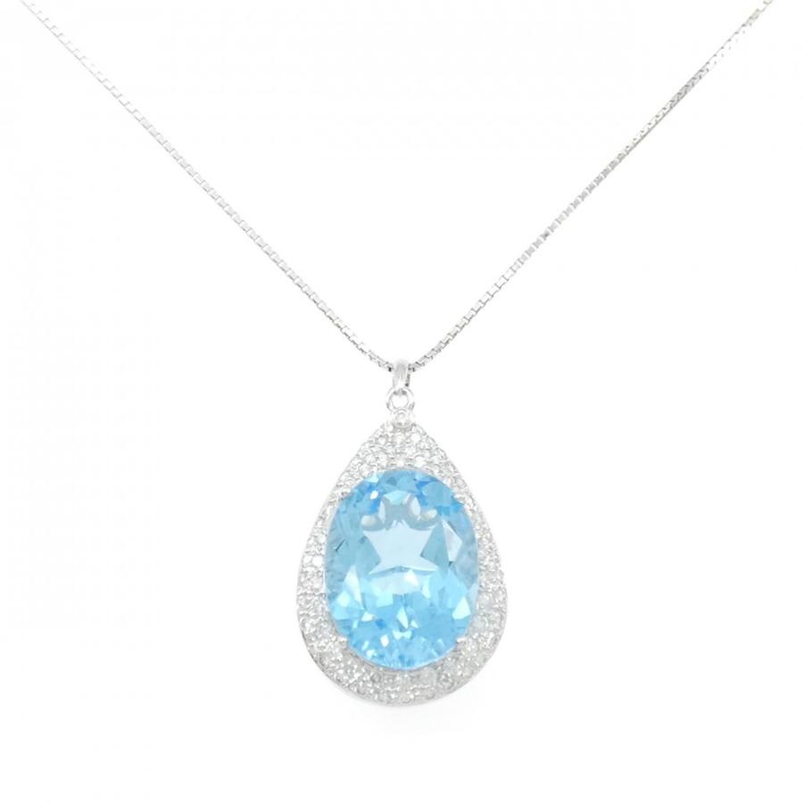 MICHEL  K18WG トパーズ・アクアマリン ネックレス K18WG ブルートパーズ ネックレス 21.60CT : KOMEHYO ONLINESTORE