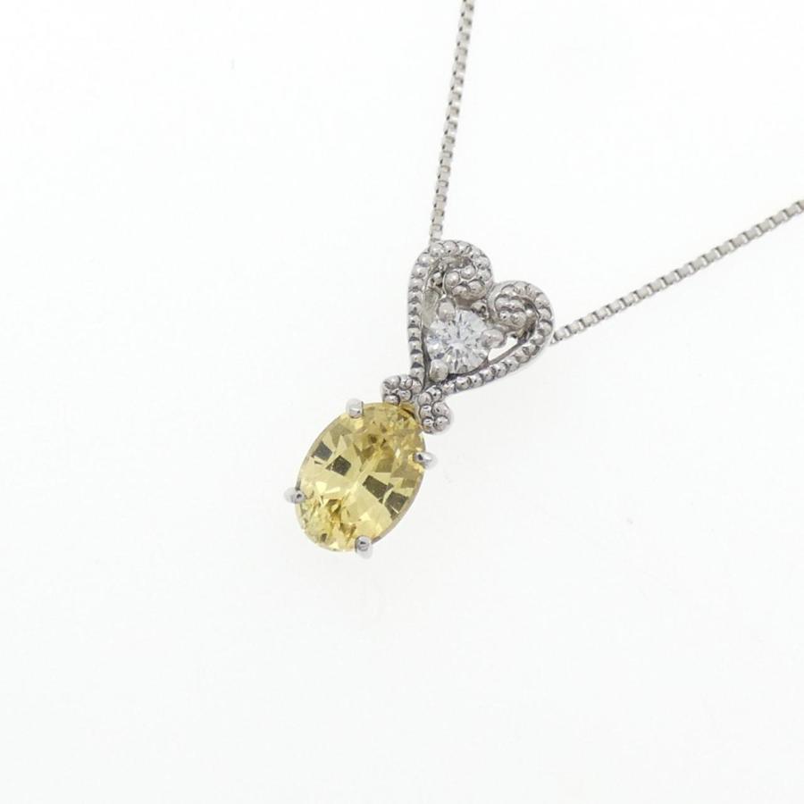 PT900/PT850 ハート サファイヤ ネックレス 0.791CT : KOMEHYO