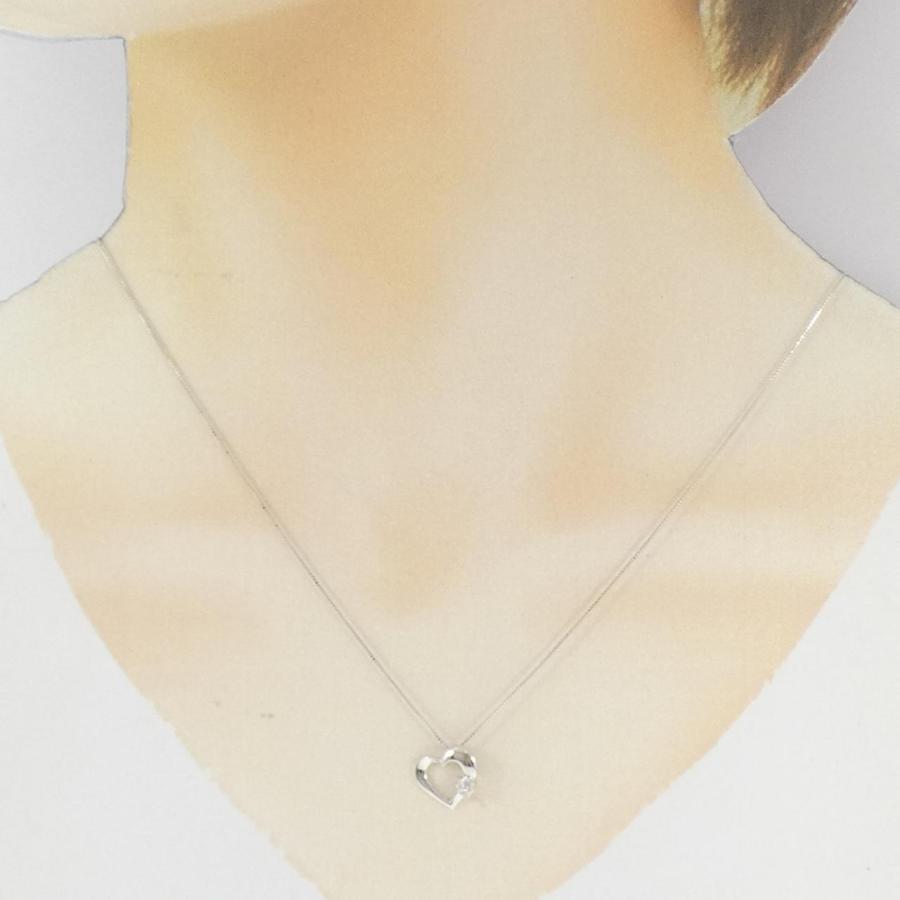 K14WG/K10WG ハート ダイヤモンド ネックレス : KOMEHYO ONLINESTORE 