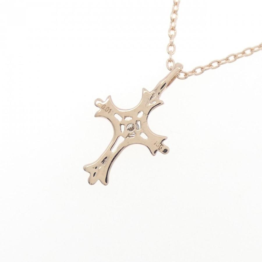 K10PG クロス ダイヤモンド ネックレス 0.01CT : KOMEHYO ONLINESTORE 