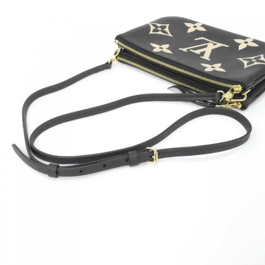 LOUIS VUITTON(ルイヴィトン) ショルダーバッグ バイカラーモノグラムアンプラント ポシェットドゥーブルジップ M80787 ブラックベージュ レザー、牛革 楽天市場】ルイヴィトン バイカラー モノグラム アンプラント
