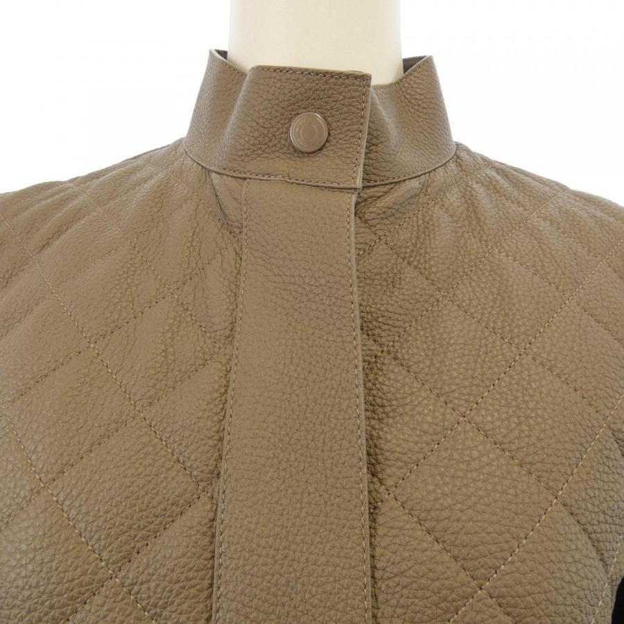 エルメス HERMES ダイヤモンドキルティング 3H1207D1 レザージャケットの画像