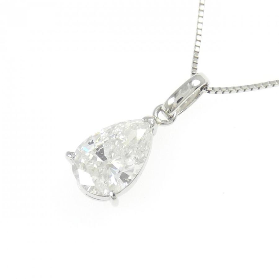 PT900/PT850 ダイヤモンド ネックレス 1.473CT G I1 ペアシェイプ 