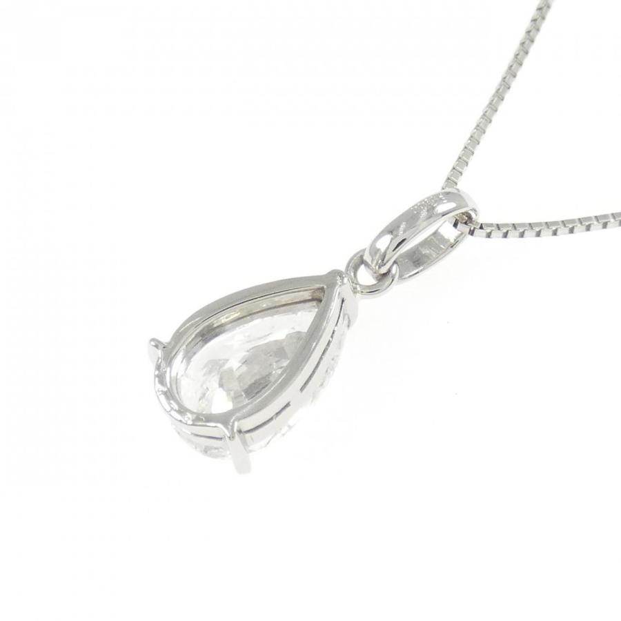 PT900/PT850 ダイヤモンド ネックレス 1.473CT G I1 ペアシェイプ 