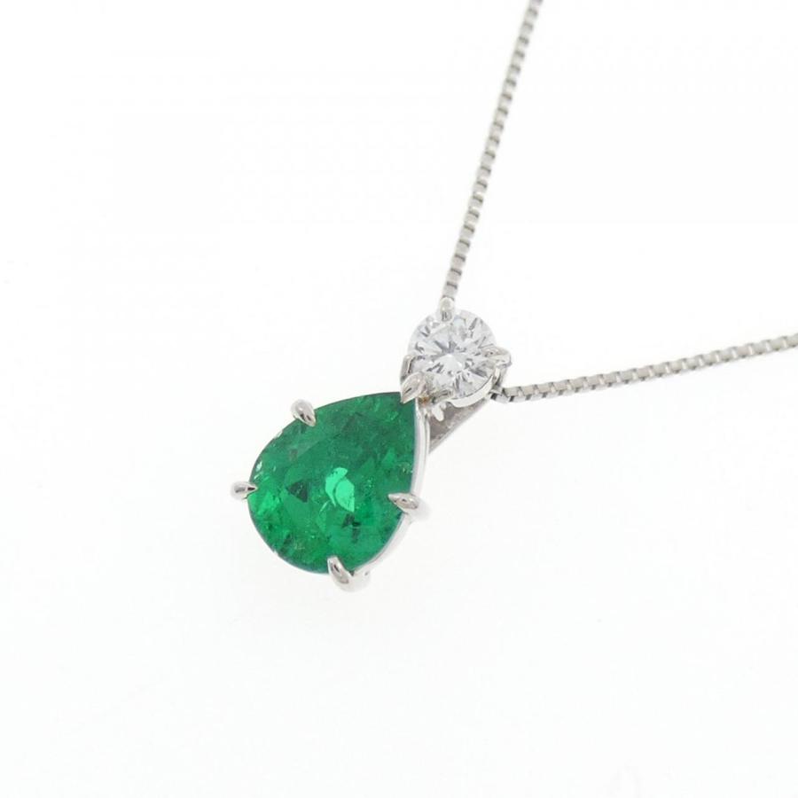 PT900/PT850 エメラルド ネックレス 0.659CT