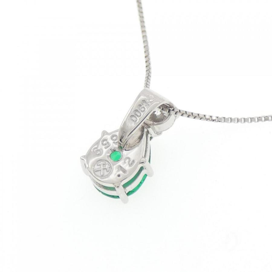 PT900/PT850 エメラルド ネックレス 0.659CT