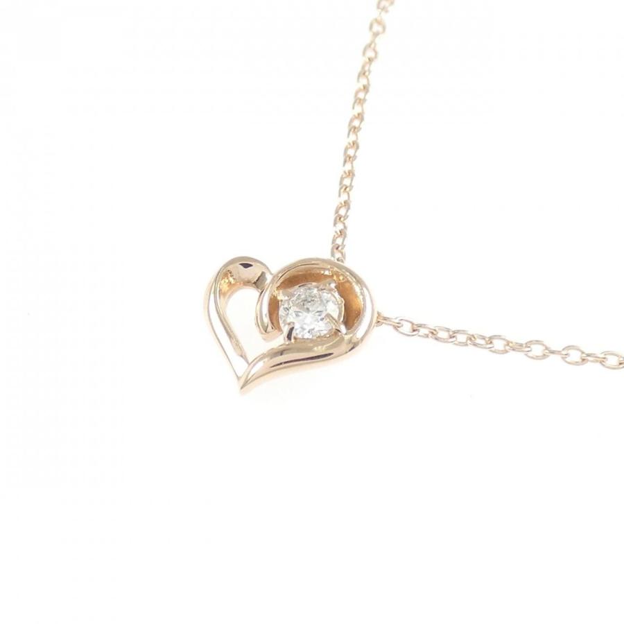 K10PG ハートダイヤモンドネックレス　新品未使用 K10PG ハート ダイヤモンド ネックレス 0.07CT : KOMEHYO ONLINESTORE