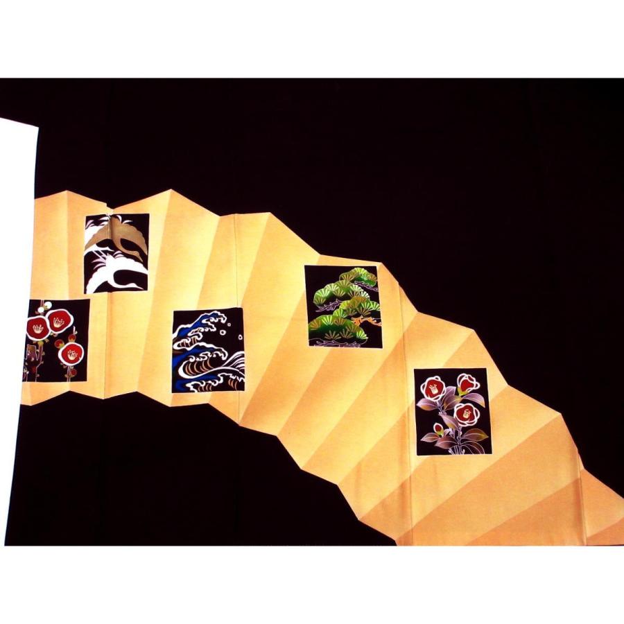 留袖　友禅金彩加工　刺繍入り　橘_3