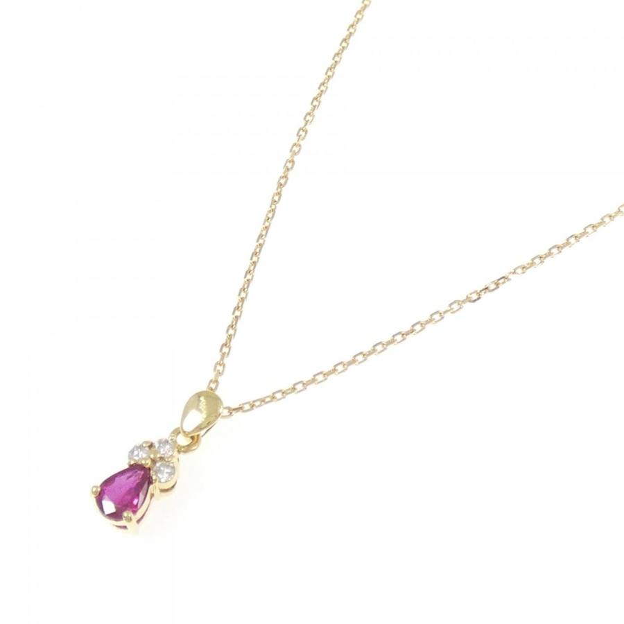 K18YG ルビー ネックレス 0.45CT